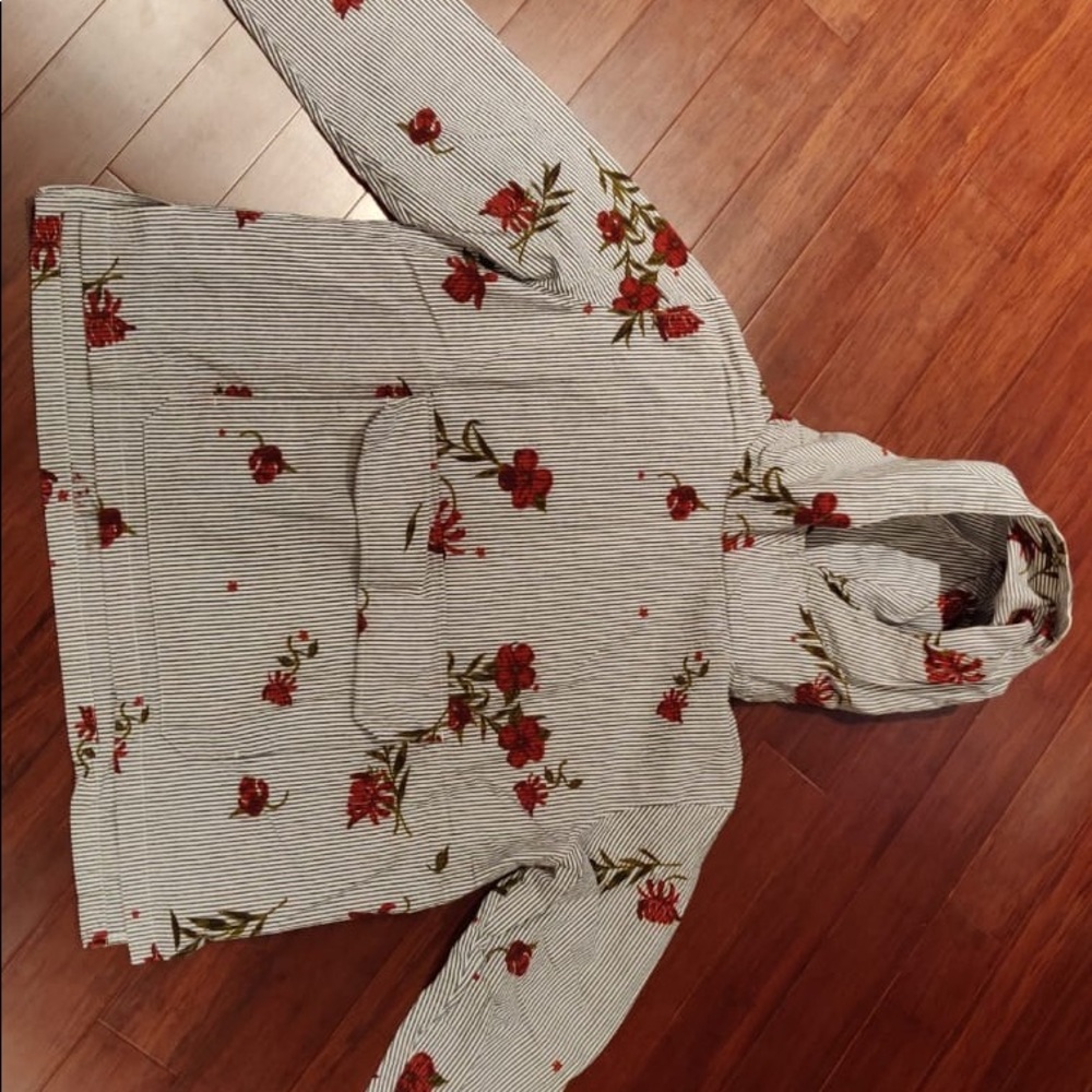 Kith Floral Seersucker Harrison Pullover Navy